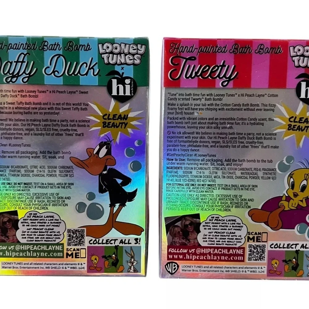 6 Looney Tunes Character Bath Bombs Duffy, Bugs Bunny and Tweetie!
